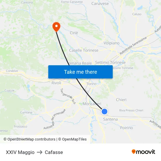 XXIV May to Cafasse map