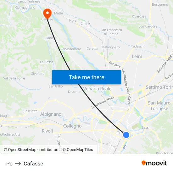 Po to Cafasse map