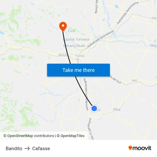 Bandito to Cafasse map