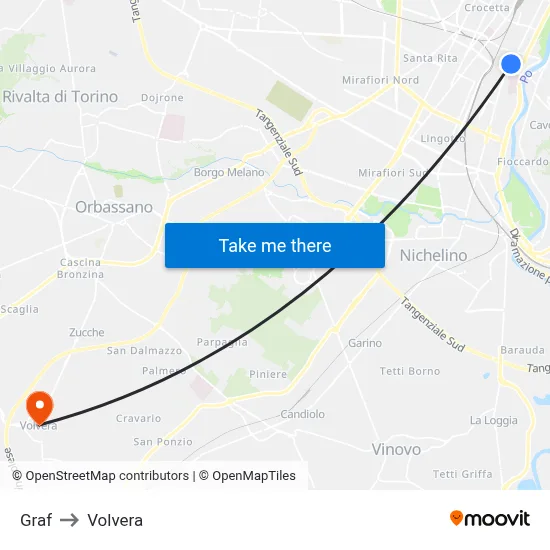 Graf to Volvera map
