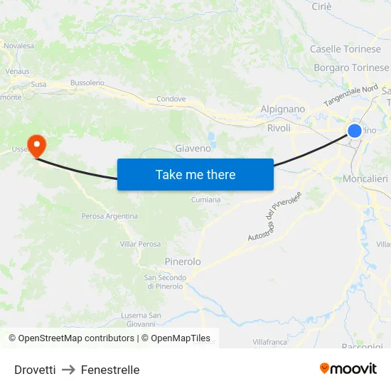 Drovetti to Fenestrelle map