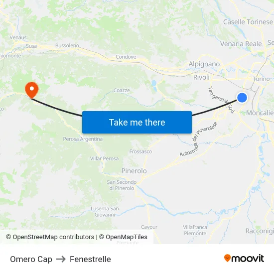 Omero Terminal to Fenestrelle map
