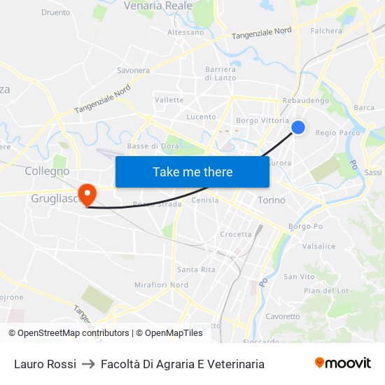 Lauro Rossi to Facoltà Di Agraria E Veterinaria map