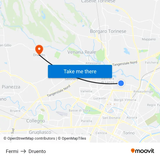 Fermi to Druento map