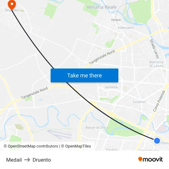 Medail to Druento map