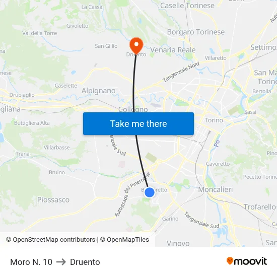 Moro No. 10 to Druento map