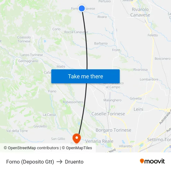Forno (Deposito Gtt) to Druento map