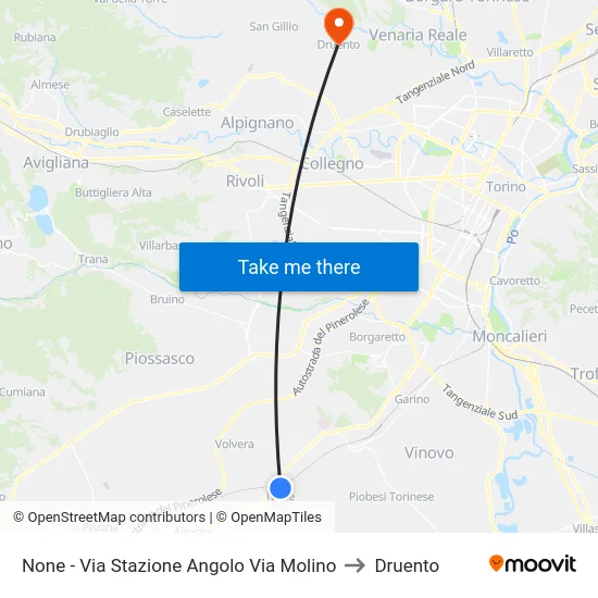 None - Via Stazione Angolo Via Molino to Druento map