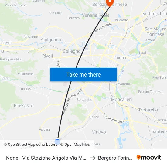 None - Via Stazione Angolo Via Molino to Borgaro Torinese map