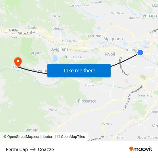 Fermi Terminal to Coazze map