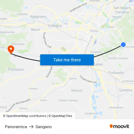 Panoramic to Sangano map