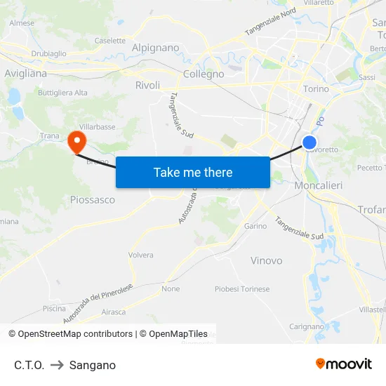 C.T.O. to Sangano map