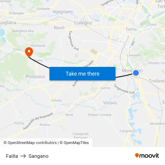 Failla to Sangano map