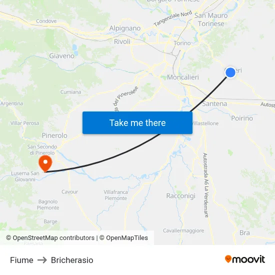 River to Bricherasio map