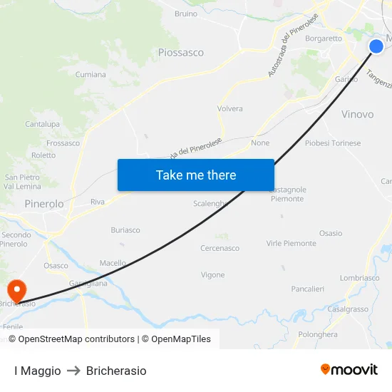 May 1st to Bricherasio map