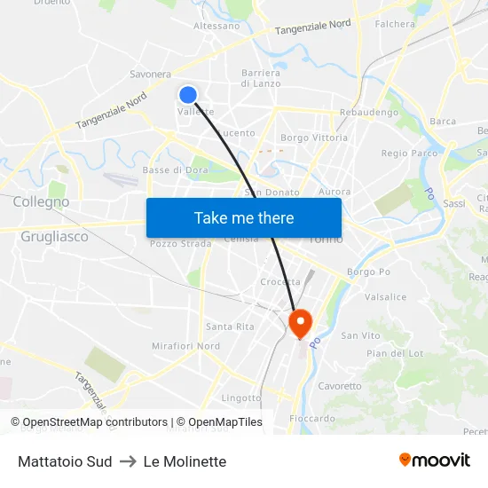 South Slaughterhouse to Le Molinette map