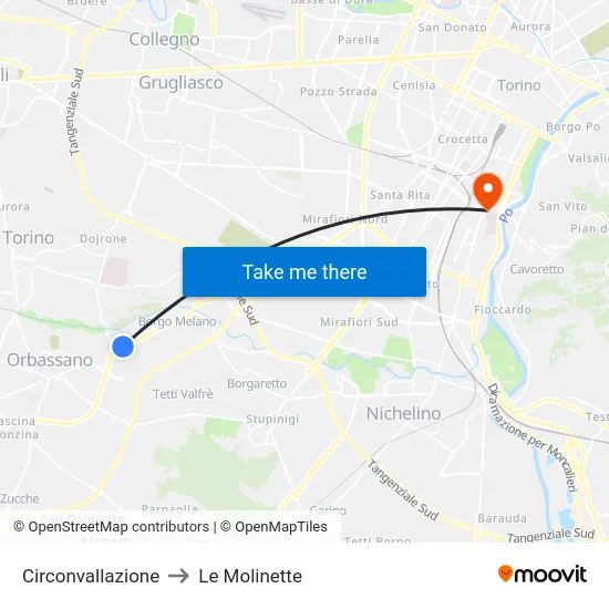Ring Road to Le Molinette map