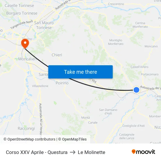Corso XXV Aprile - Questura to Le Molinette map