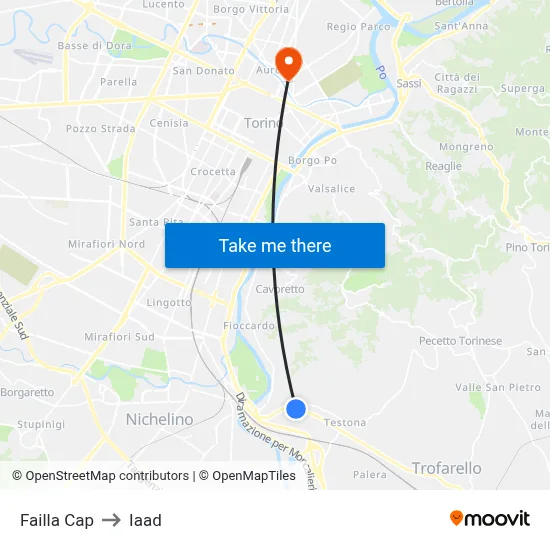 Failla Terminal to Iaad map