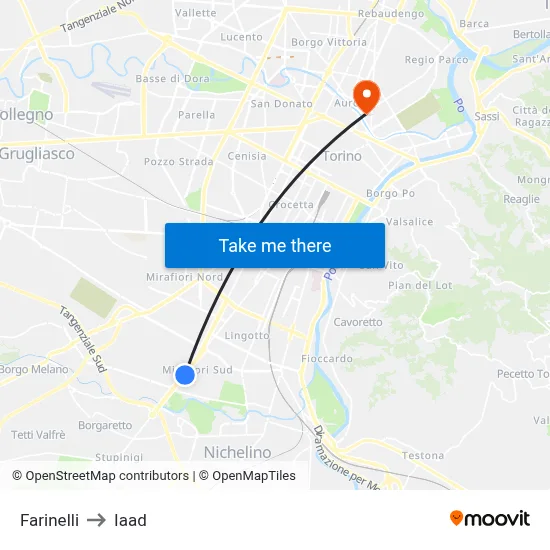 Farinelli to Iaad map