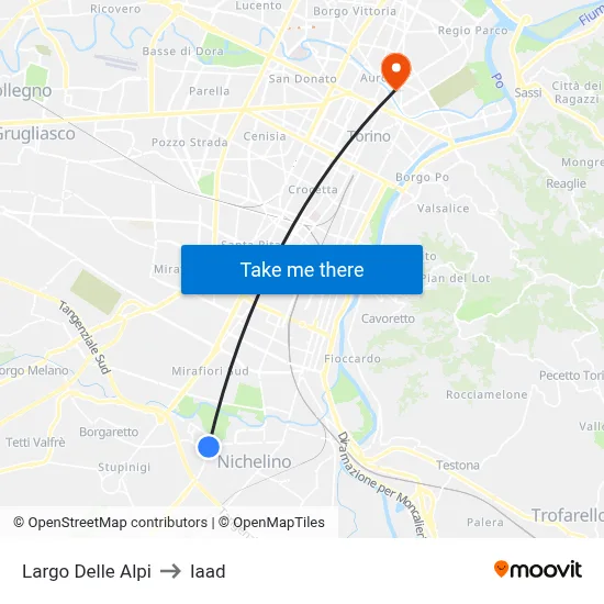 Alps Square to Iaad map