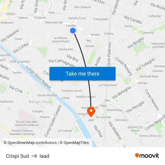 Crispi South to Iaad map