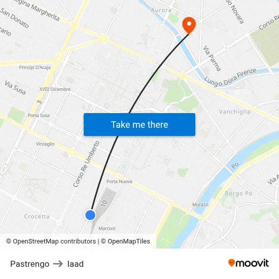 Pastrengo to Iaad map