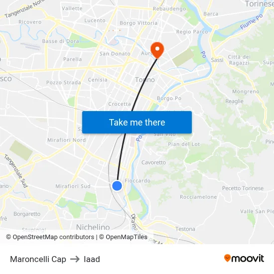 Maroncelli Terminal to Iaad map