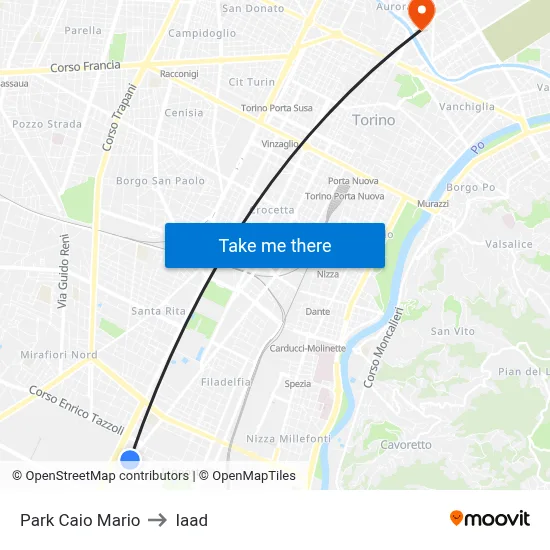 Caio Mario Park to Iaad map