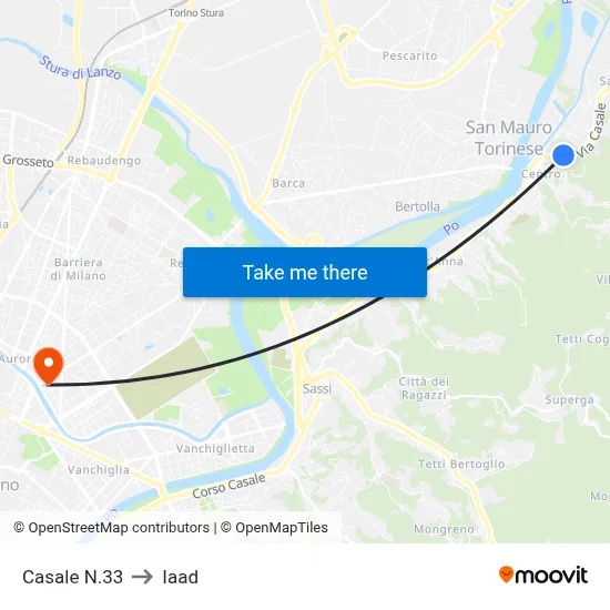 Casale N.33 to Iaad map