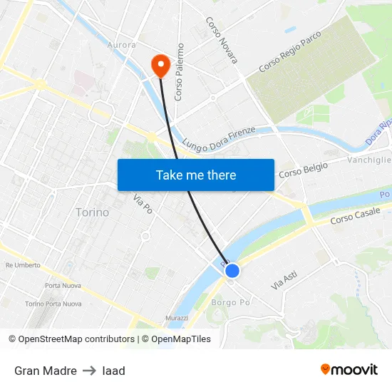 Gran Madre to Iaad map