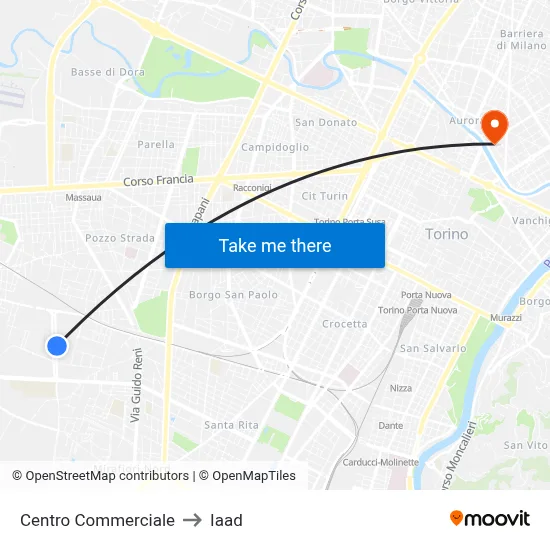 Shopping Center to Iaad map