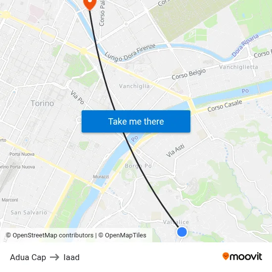 Adua Terminal to Iaad map