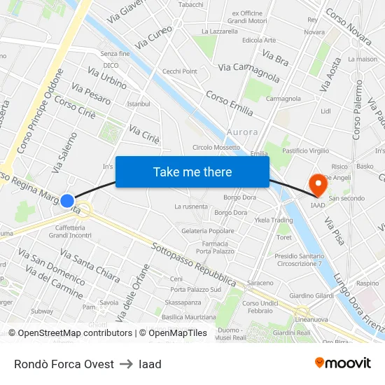 Rondo Forca West to Iaad map