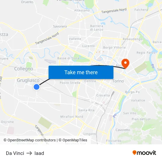 Da Vinci to Iaad map