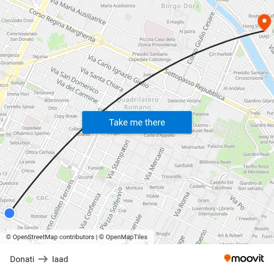 Donati to Iaad map