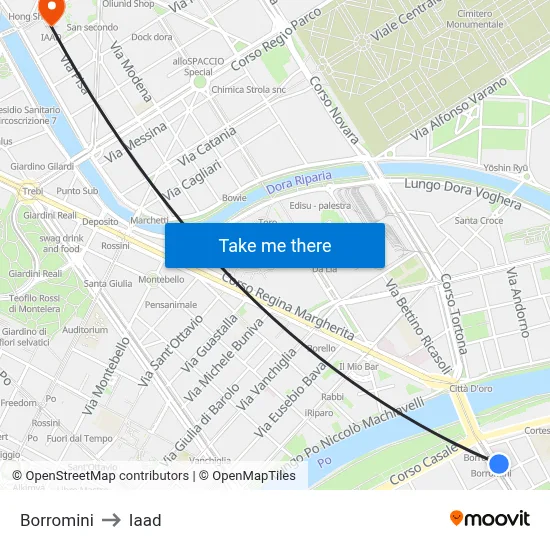 Borromini to Iaad map