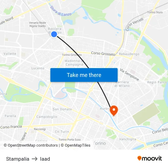 Stampalia to Iaad map