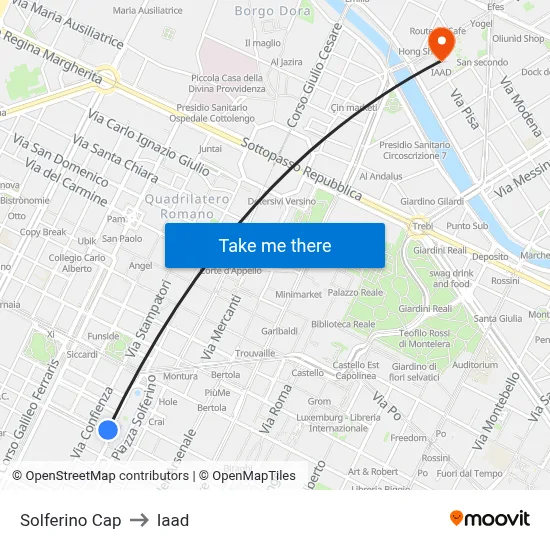 Solferino Terminal to Iaad map