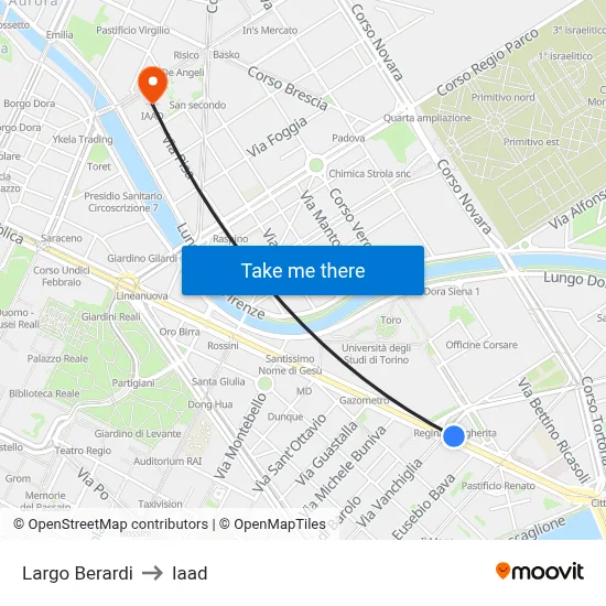 Berardi Square to Iaad map