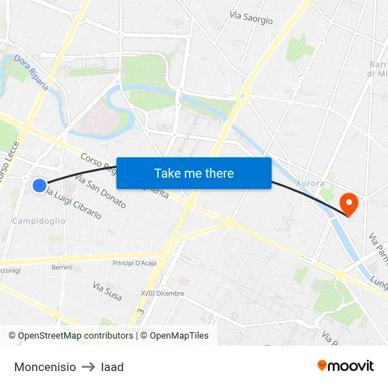 Moncenisio to Iaad map