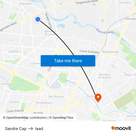 Sandre Cap to Iaad map