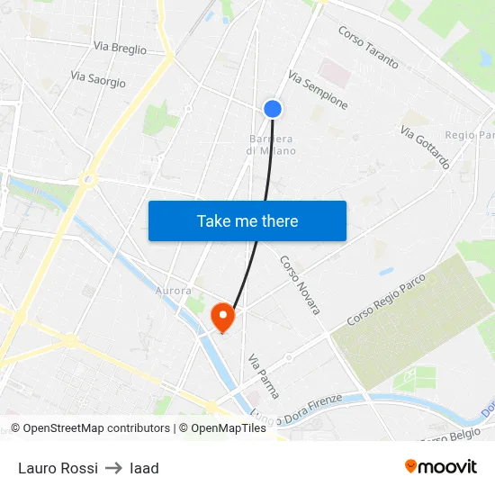 Lauro Rossi to Iaad map