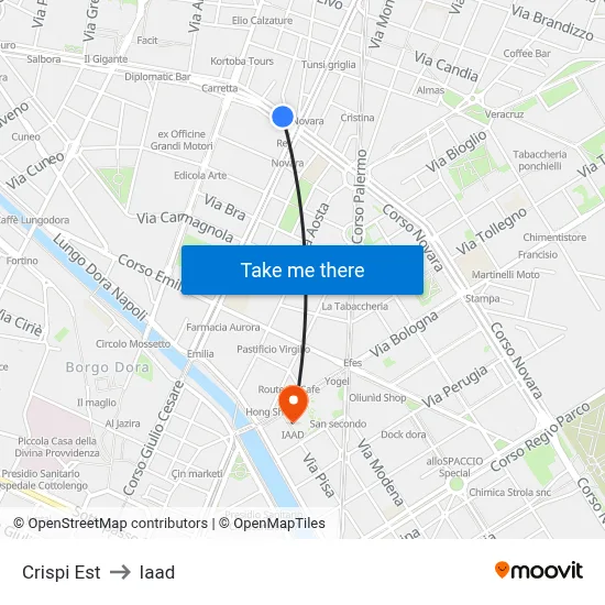 Crispi East to Iaad map