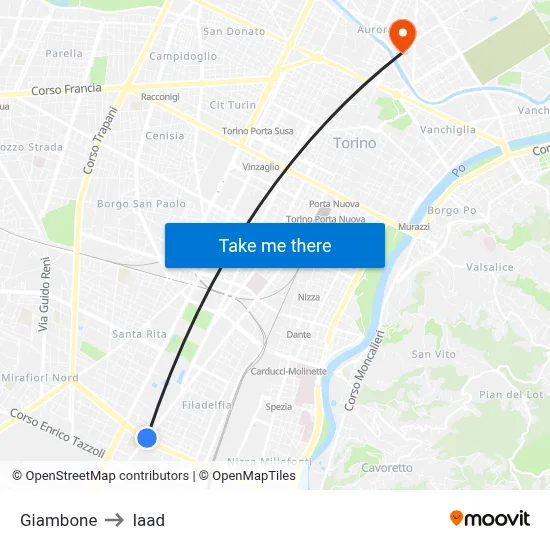 Giambone to Iaad map