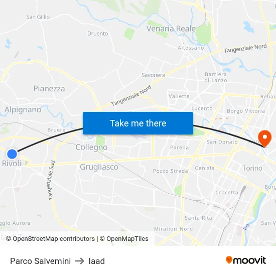 Salvemini Park to Iaad map