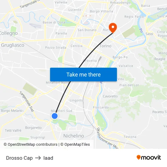 Drosso Terminal to Iaad map