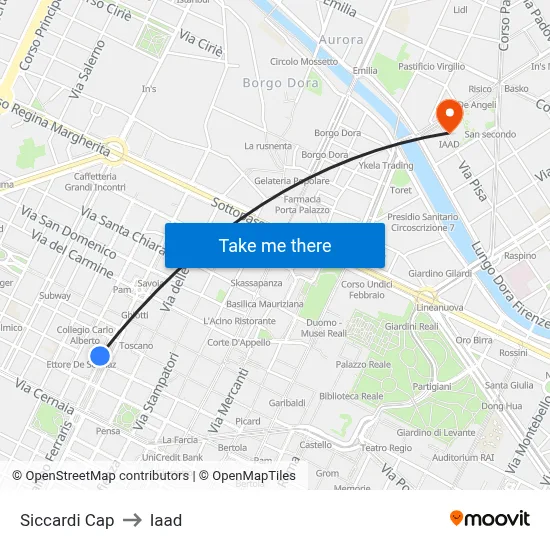 Siccardi Terminal to Iaad map