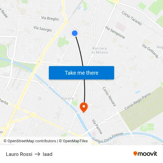 Lauro Rossi to Iaad map