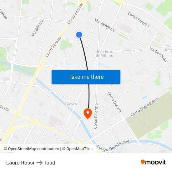 Lauro Rossi to Iaad map